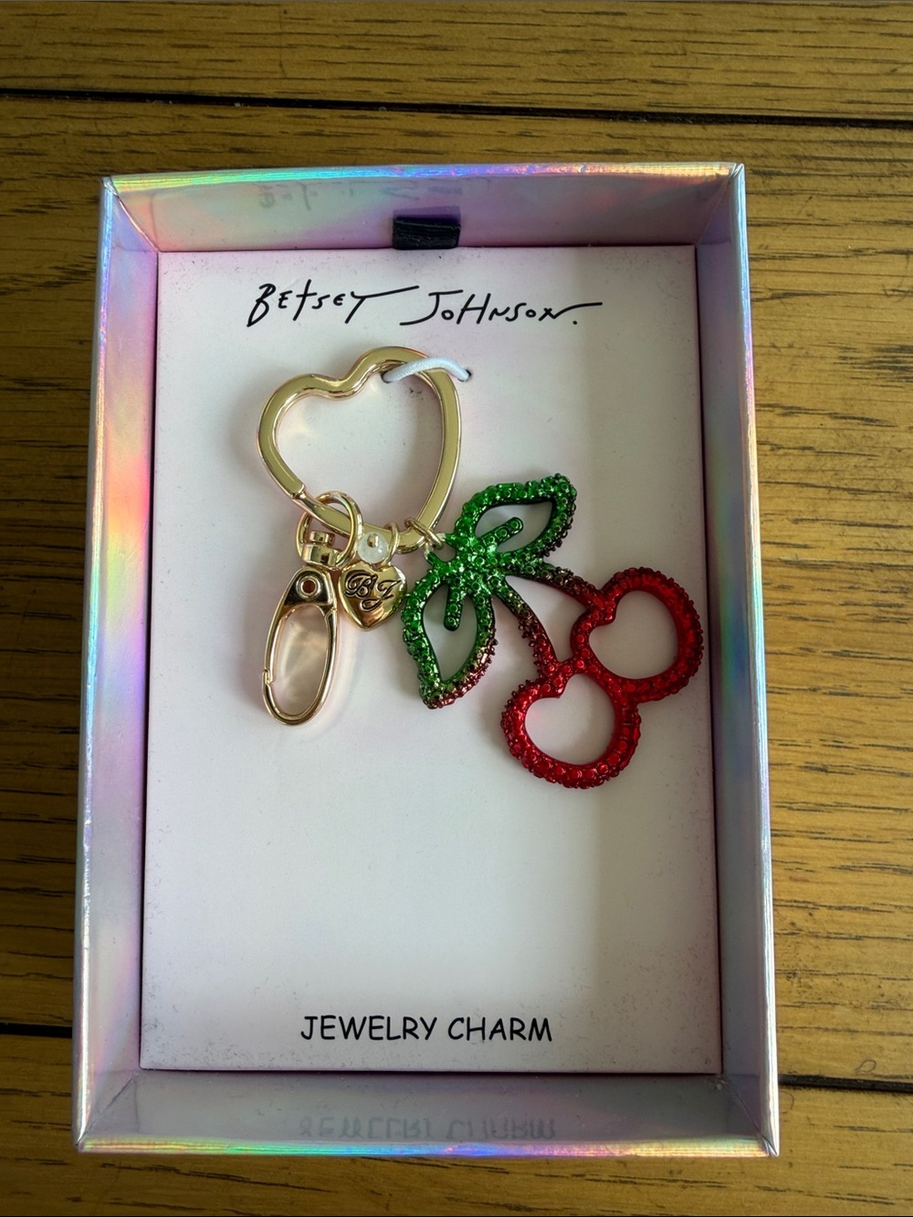 Betsey Johnson Cherry Bag Charm/Keychain NIB